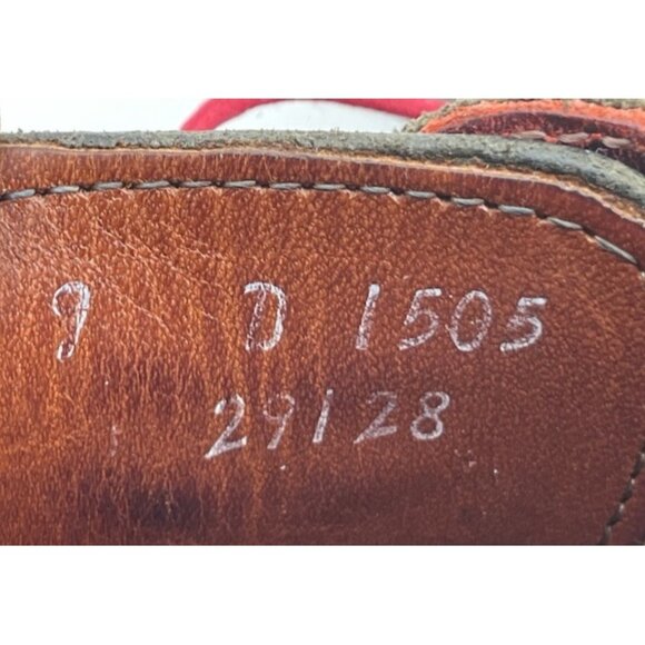 Allen Edmonds Ridgeway Black Red Leather Wingtip Oxford Dress Shoes Mens Size 9D - Picture 13 of 13